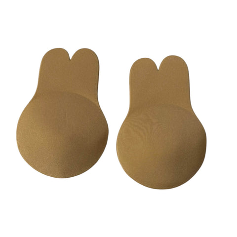 Self adhesive seamless bra cups in nude or black with reusable strapless backless coverage