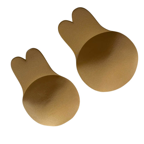 DD Self adhesive seamless bra cups in nude or black with reusable strapless backless coverage