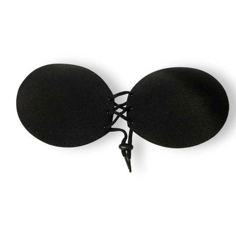women's black round bra cup size B Self-Adhesive Lift Bras Nude or Black