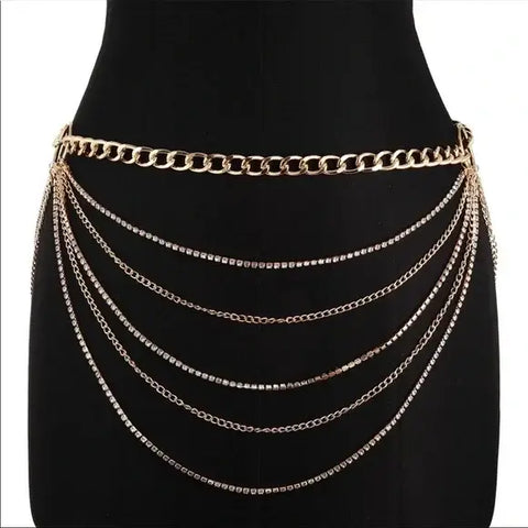 Shimmering Waist Enhancing Body Chains