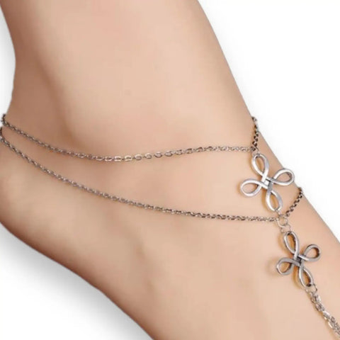 Silver Charming Anklets Set - Wild Time Fashion