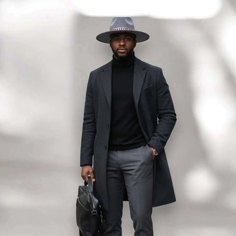 Sleek Wide Brim Fedora Hat with removable gold black lace chain band in red, dark brown and light gray 