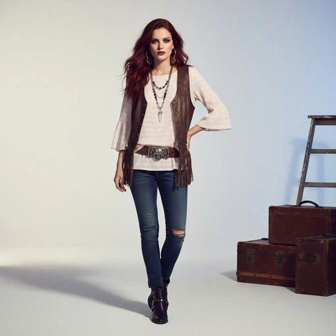 Soft pastel pink Alfani blouse with textured fabric, scoop neckline and wide flared bell sleeves