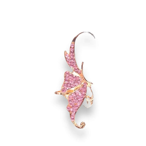 Sparkly Crystal Butterfly Ear Cuff Wrap