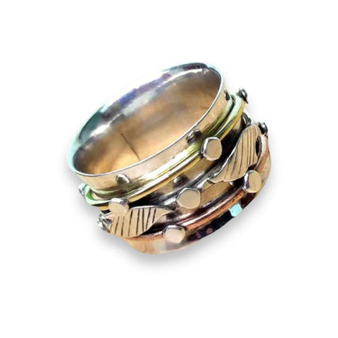 Spirit of the Desert Mixed Metal Meditation Ring - 10 / Female / handmade - Women’s Rings