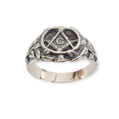 Stainless Steel Freemason Signet Ring