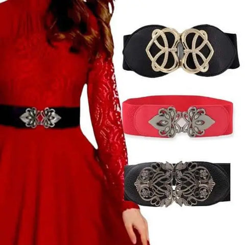 Stylish High Waisted Wide Cinch Belt