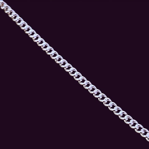 Women's Sterling Siver Curb Chain Necklace 20" - Wild Time Fashion
