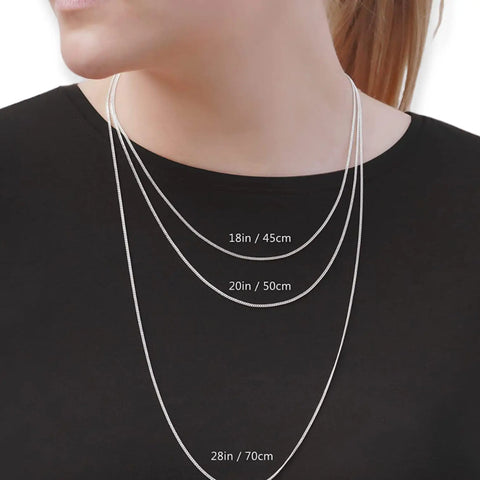 Women's Sterling Siver Curb Chain Necklace 20" - Wild Time Fashion
