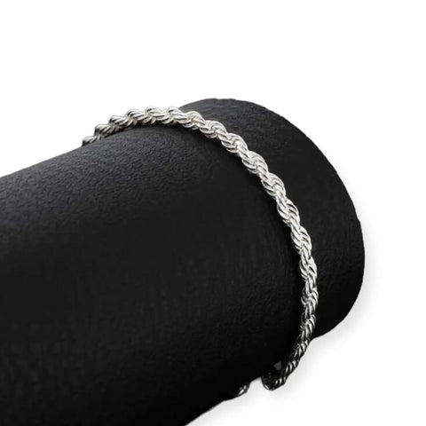 Twisted Sterling Bangle Bracelet