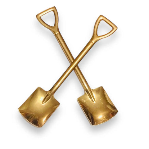 Spoons  Rose Gold Gravedigger's Flat Nose Shovels Set of 2 -Stainless Steel - Wild Time Fashion