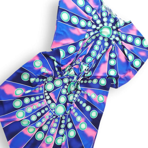 cotton colorful long beach dress cover up abstract geometric print