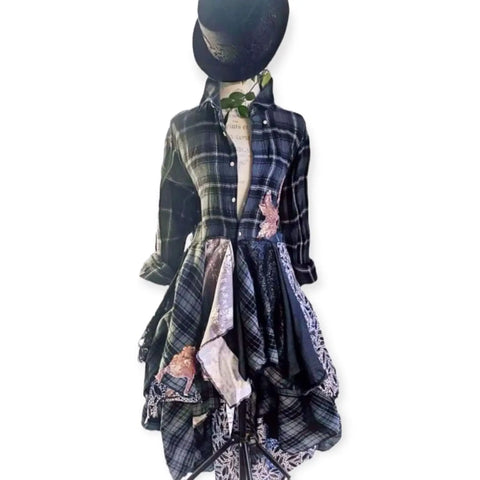black white pink sequins Western Flannel Long Duster shirt Jacket