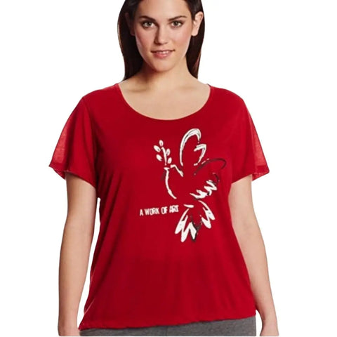 Women's White Graphic Plus Size Short Sleeve T-Shirt - Wild Time Fashion 
