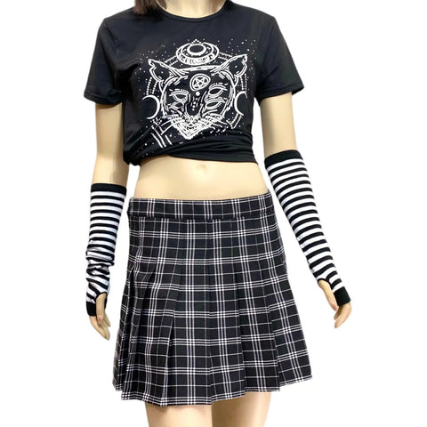 Women's Black Graphic Celestial T-Shirt - Wild Time Fashion 