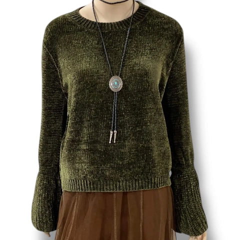 Women's Chenille Bell Sleeve Sweaters