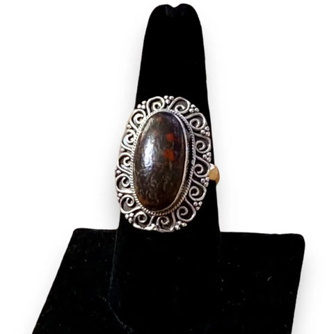 Women's Rare Coprolite Stone Ring