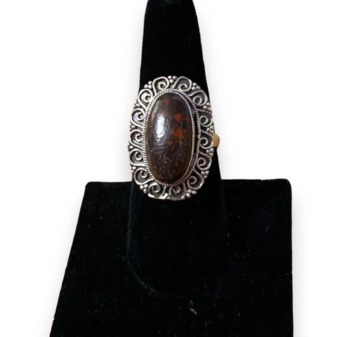 Women's Rare Coprolite Stone Ring