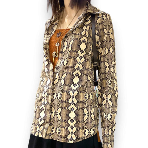 Women's Snakeskin Button Down Shirt