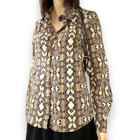 Women's Snakeskin Button Down Shirt