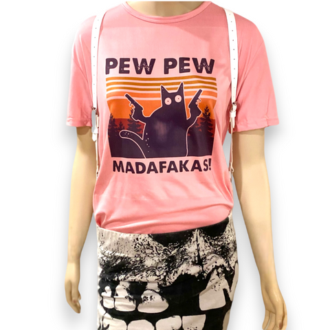 Pink "PEW PEW" Graphic Tee - Wild Time Fashion