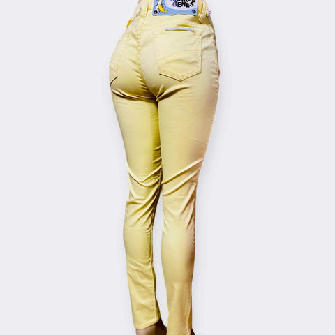 Yellow Denim Low Rise Skinny Monkee Jeans - Wild Time Fashion