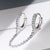 Silver Crystal Handcuff Chain Earrings Jewelry - Wild Time Fashion 