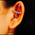 Silver Glittery Ear Pin Hook Cuff Earring - Wild Time Fashion 