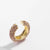 Ear Cuff Gold Glittery Pink Crystal Ear Crawler Earrings Jewelry - Wild Time Fashion 