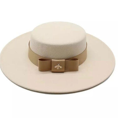 Sophisticated Extra Wide Brim Flat Top Fedora Hat - Wild Time Fashion