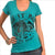 Women's Embellished Graphic Tees - Jade Colored Vintage Vibe | Liberty Wear -Small or Medium - Wild Time Fashion