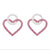Pretty in Pink Hearts Statement Earrings - Wild Time Fashion 