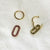 Women's Gold Hoops Oval Glittery Dangling Earrings - Wild Time Fashion