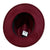 Burgundy Red Fabulous Tall Dented Crown Fedora Stiff Brim Black Band -One Size - Wild Time Fashion