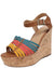 Women's Strappy Cork Wedge Platform Sandals
