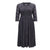 Plush Floral Lace Sleeve Front Pockets Comfy Gray Dress Plus Size 2X - Wild Time Fashion
