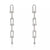 Women's Silver U Link Dangling Earrings - 2.25" L - Wild Time Fashion