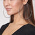 Women's Jumbo Silver Tube Hoops Earrings  120MM Clip Closure - Wild Time Fashion