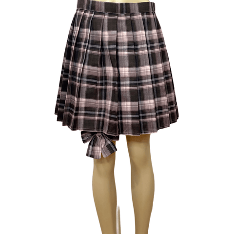 Academia Tartan Pleated Mini Skirt - Large - Wild Time Fashion