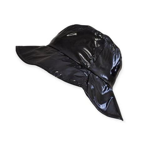 Bucket Hat Black Liquid Vinyl Latex Streetwear Hat Size 7-7.5 - Wild Time Fashion