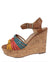 Women's Strappy Cork Wedge Platform Sandals