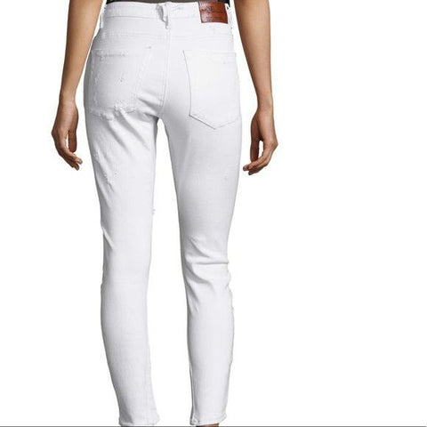 One Teaspoons White Mid Rise Skinny Jeans