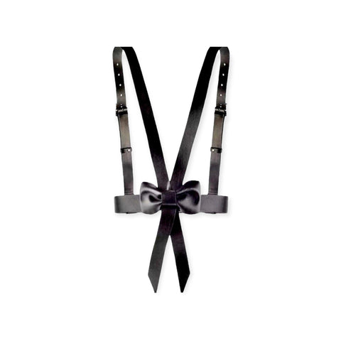 Black Bow Suspender Harness Belt- Wild Time Fashion