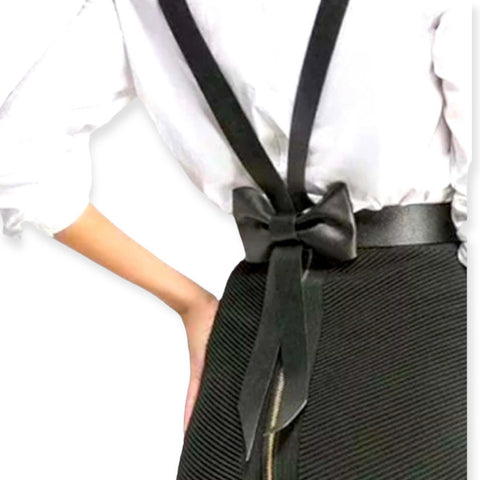 Black Bow Suspender Harness Belt - Wild Time Fashion