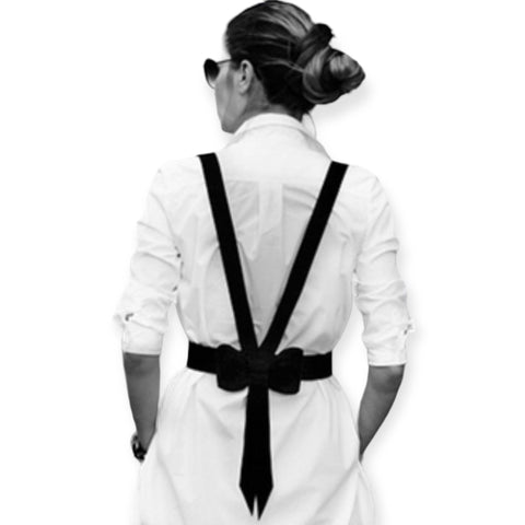 Black Bow Suspender Harness Belt - Wild Time Fashion