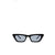 Black Cat-Eye Frame  Gray Lens Sunglasses - Medium- Wild Time Fashion