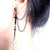 Black Cross Dangling Ear Cuff Post Long Earring - OSFM - Wild Time Fashion