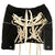 Black Entanglement White Laced Mini Skirt with Side Pockets - XL or 1XL - Wild Time Fashion