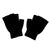 Black Knitted Fingerless Gloves Graphic Skulls Glow In Dark Gloves
