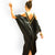Women's Black V Neck Gold Embroidery Maxi Beach Dress, Kaftan - Large to Plus Size - Wild Time Fashion